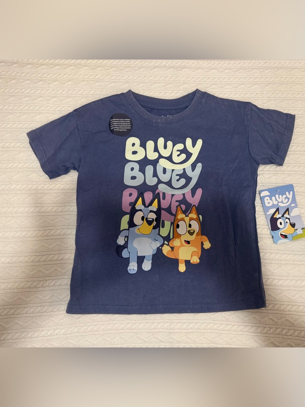 Bluey Kids Navy Graphic Tee with Bluey & Bingo